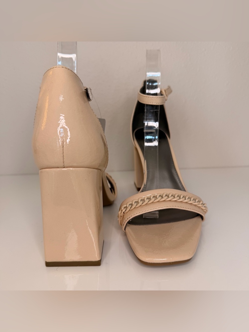 Worthington Nude Patent Block Heel Sandals - Picture 11 of 14